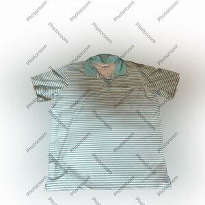 Columbia Men's Aqua Striped Polo Shirt